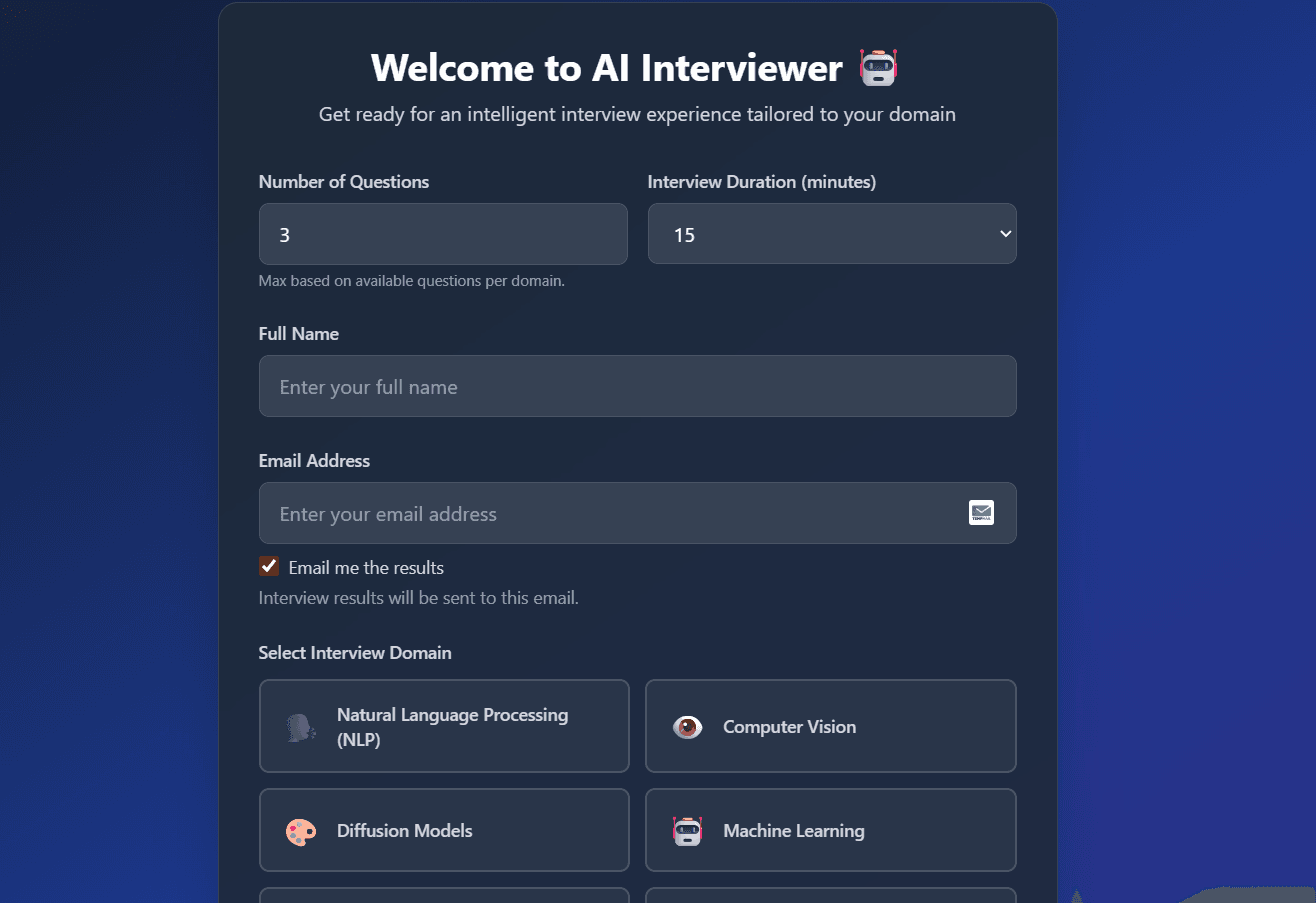 AI-Samvad: Multi-Domain AI Interview Platform
