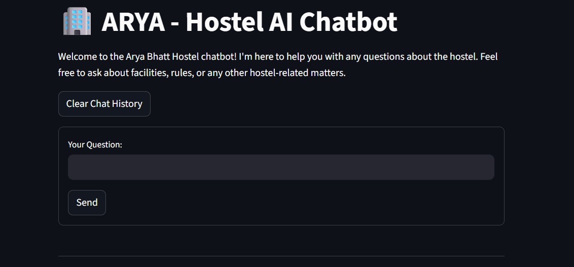 Arya Bhatt Hostel Chatbot